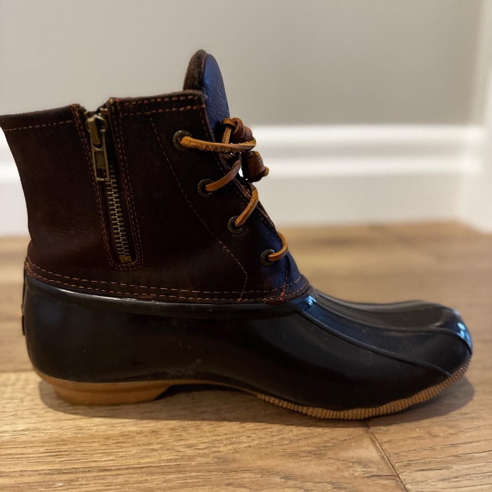 Women’s Sperry Brown and Tan Waterproof Boots - Picture 6 of 8